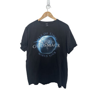 Godsmack Best Of Times World Tour Dbl Sided Black T-Shirt XL Women’s Rocker Band
